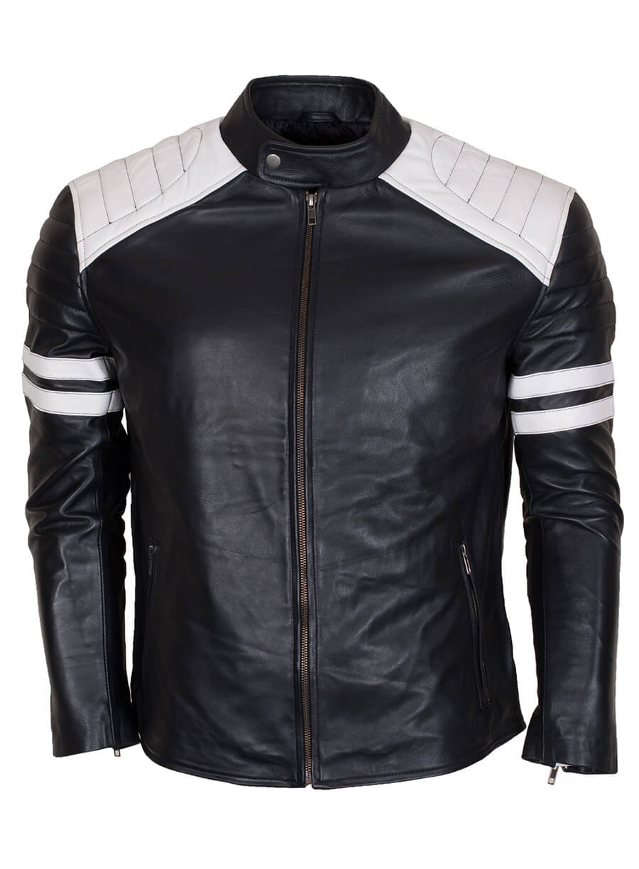 Harpoon Fight Club Brad Pitt Inspired Black Biker Jacket