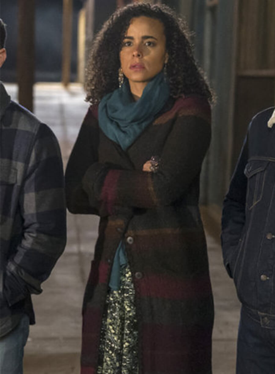 Harpoon Fiji Cavanaugh Inspired Multi Color Wool Fabric Coat - Midnight Texas Style