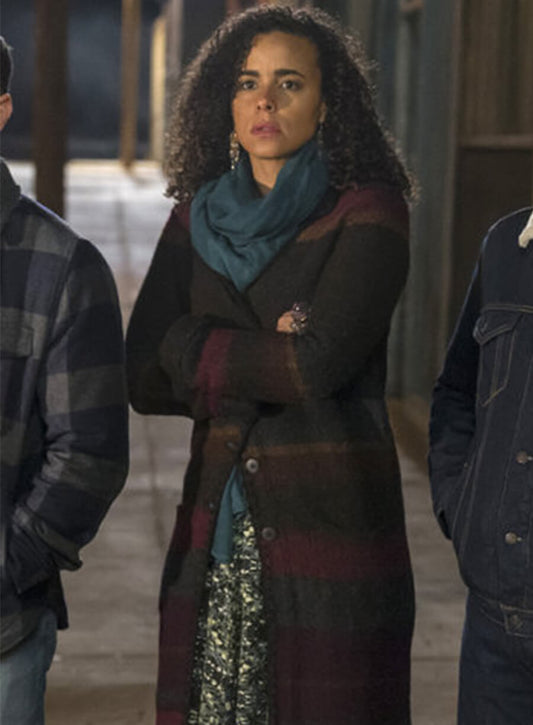 Harpoon Fiji Cavanaugh Inspired Multi Color Wool Fabric Coat - Midnight Texas Style