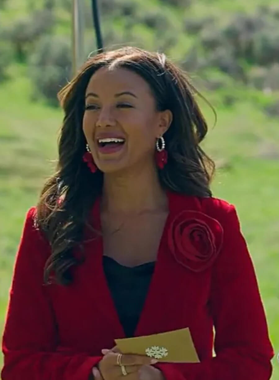 Harpoon Heather Hemmens Inspired Red Leather Jacket - Finding Mr. Christmas Style