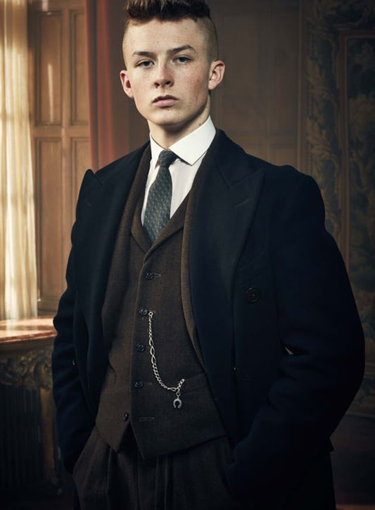 Harpoon Michael Gray Inspired Black Coat - Peaky Blinders Style