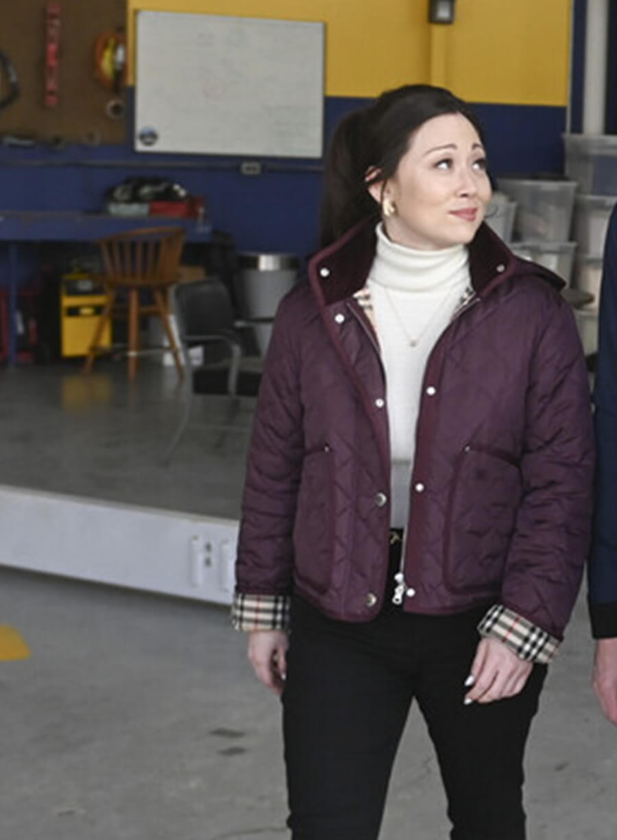 Harpoon Reenie Greene Inspired Purple Parachute Fabric Coat - Tracker Style