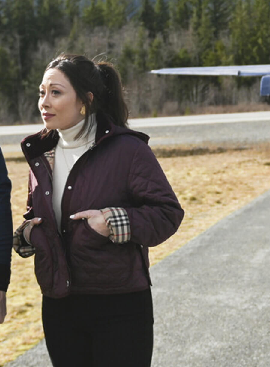 Harpoon Reenie Greene Inspired Purple Parachute Fabric Coat - Tracker Style