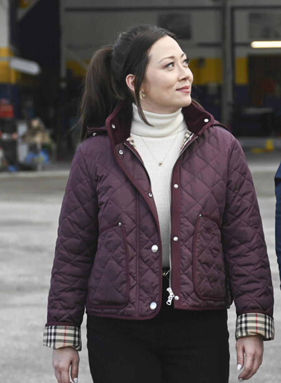 Harpoon Reenie Greene Inspired Purple Parachute Fabric Coat - Tracker Style
