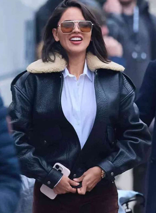 Harpoon Esme Inspired Black Real Leather Leather Jacket - Fountain of Youth 2025 Style