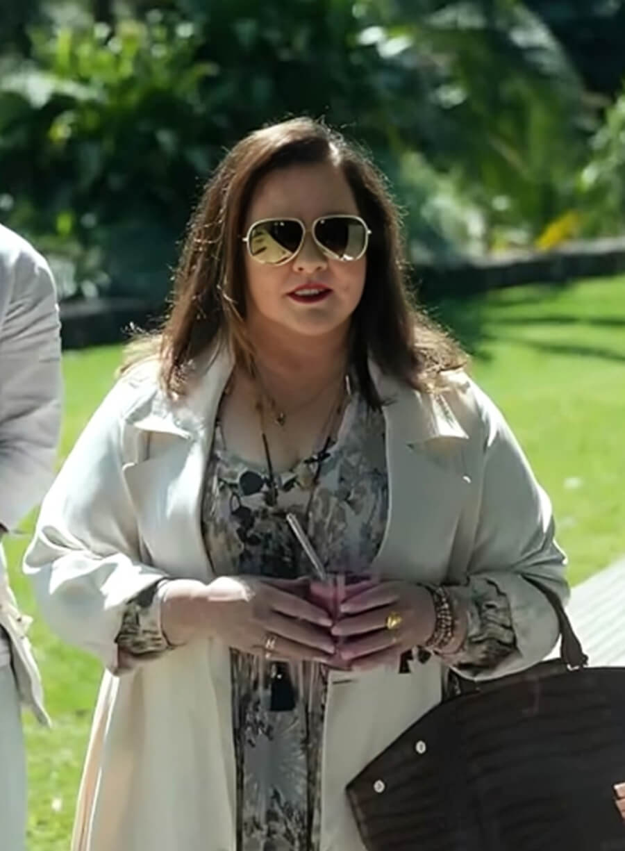Harpoon Melissa McCarthy Inspired White Wool Coat - Nine Perfect Strangers Style