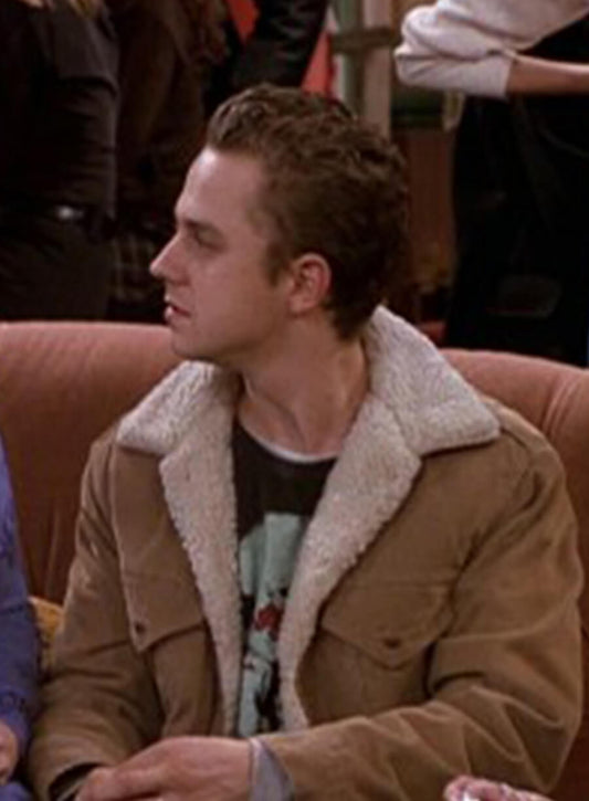 Harpoon Frank Buffay Jr Inspired Brown Suede Leather Leather Jacket - Friends Style
