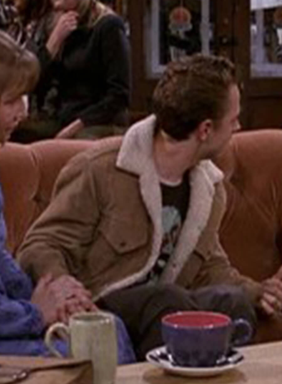 Harpoon Frank Buffay Jr Inspired Brown Suede Leather Leather Jacket - Friends Style