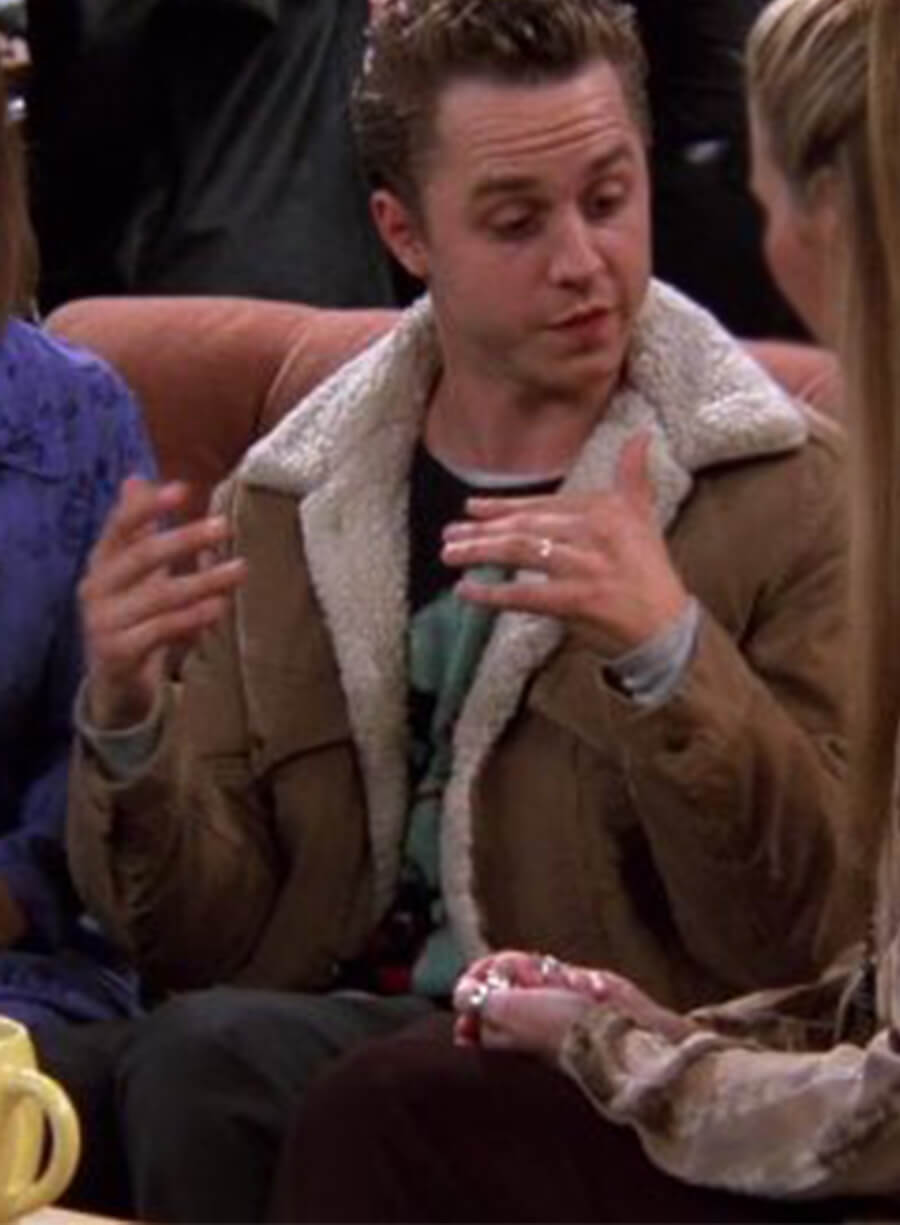 Harpoon Frank Buffay Jr Inspired Brown Suede Leather Leather Jacket - Friends Style