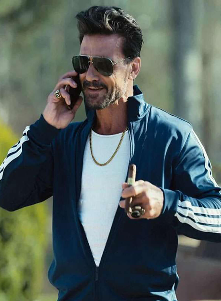 Harpoon Bill Bevilaqua Inspired Blue Leather Jacket - Tulsa King Style