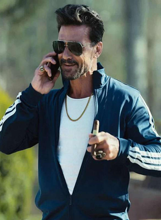 Harpoon Bill Bevilaqua Inspired Blue Leather Jacket - Tulsa King Style