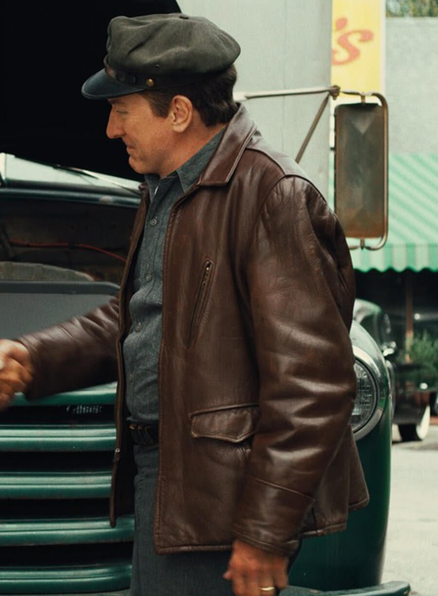 Harpoon Frank Sheeran Inspired Brown Leather Jacket - The Irishman Style