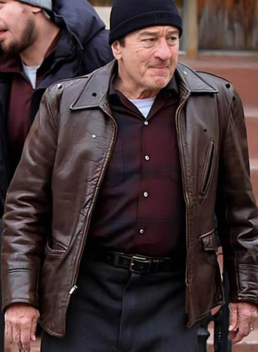 Harpoon Frank Sheeran Inspired Brown Leather Jacket - The Irishman Style