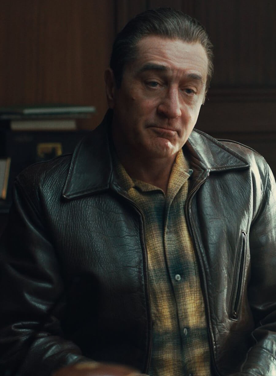 Harpoon Frank Sheeran Inspired Brown Leather Jacket - The Irishman Style