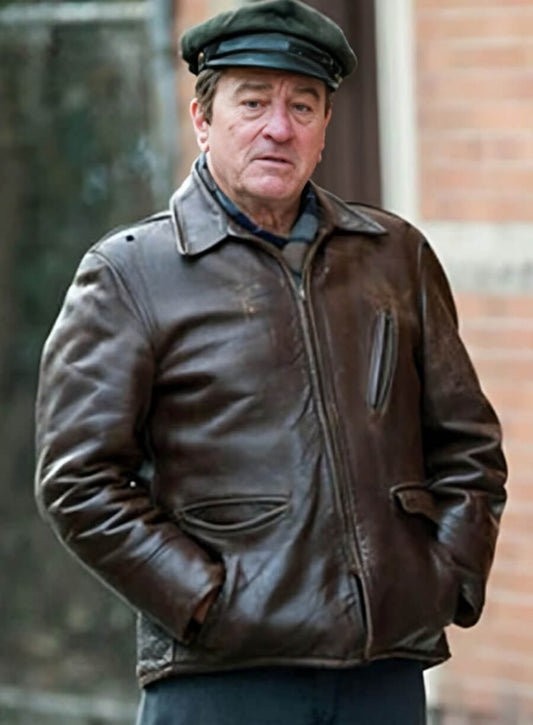 Harpoon Frank Sheeran Inspired Brown Leather Jacket - The Irishman Style