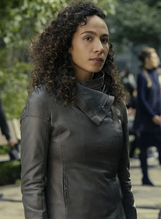 Harpoon Frankie Nichols Inspired Grey Leather Jacket - Westworld Tv Series Style