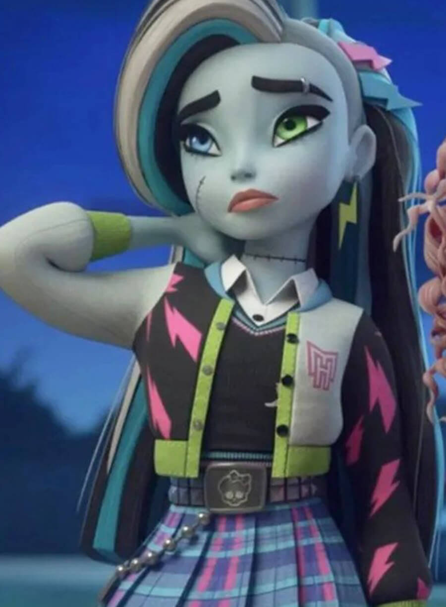 Harpoon Frankie Stein Inspired Multicolor Varsity Jacket - Monster High Style