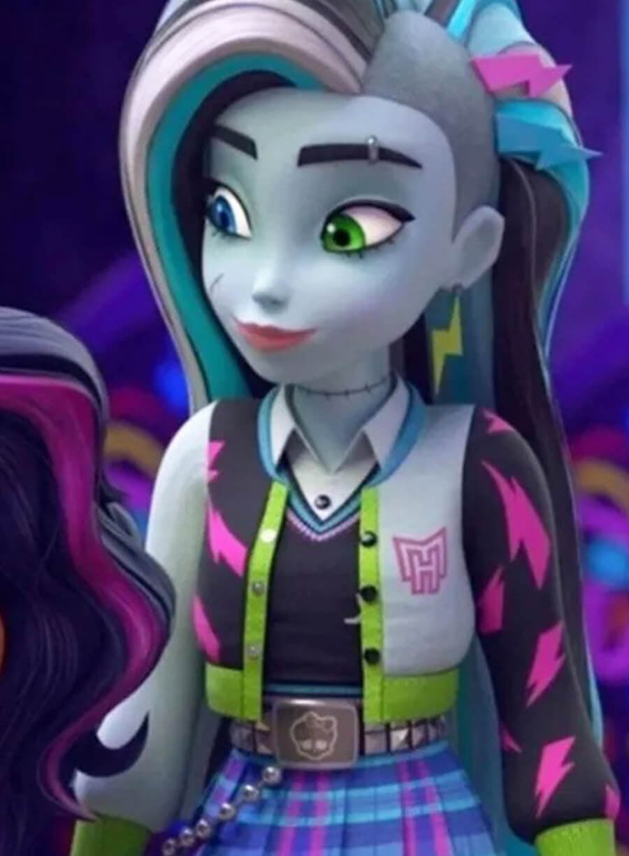 Harpoon Frankie Stein Inspired Multicolor Varsity Jacket - Monster High Style