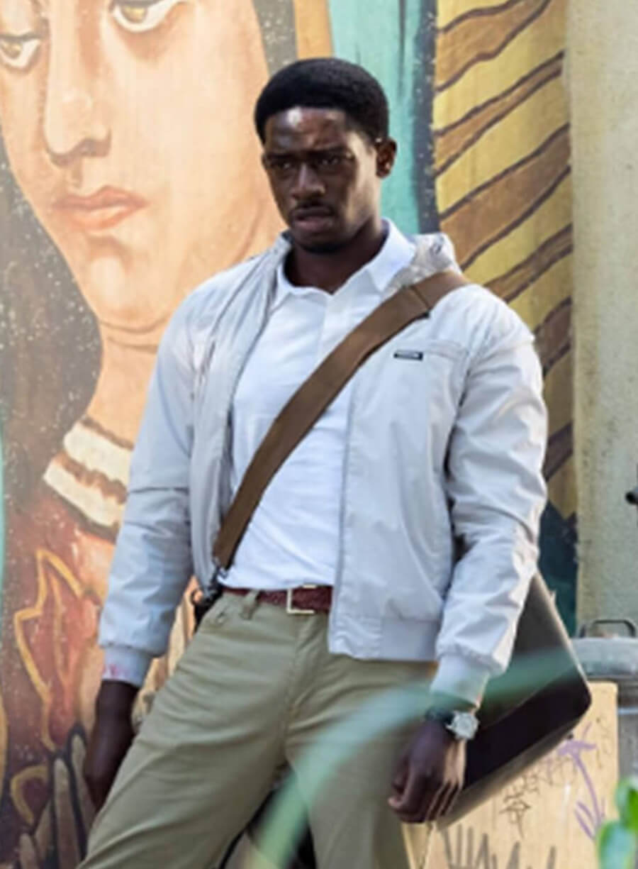 Harpoon Franklin Saint Inspired White Leather Jacket - Snowfall 2017 Style