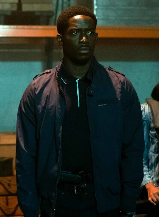Harpoon Franklin Saint Inspired Blue Leather Jacket - Snowfall S05 Style