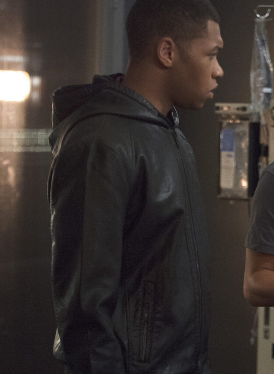 Harpoon Firestorm Inspired Black Hooded Jacket - The Flash Style