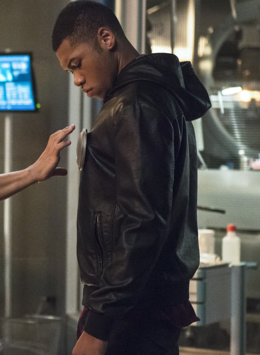 Harpoon Firestorm Inspired Black Hooded Jacket - The Flash Style