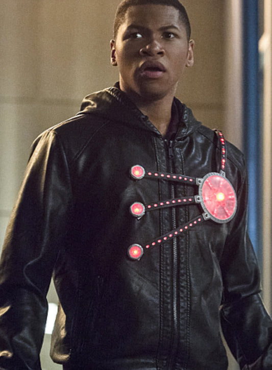 Harpoon Firestorm Inspired Black Hooded Jacket - The Flash Style