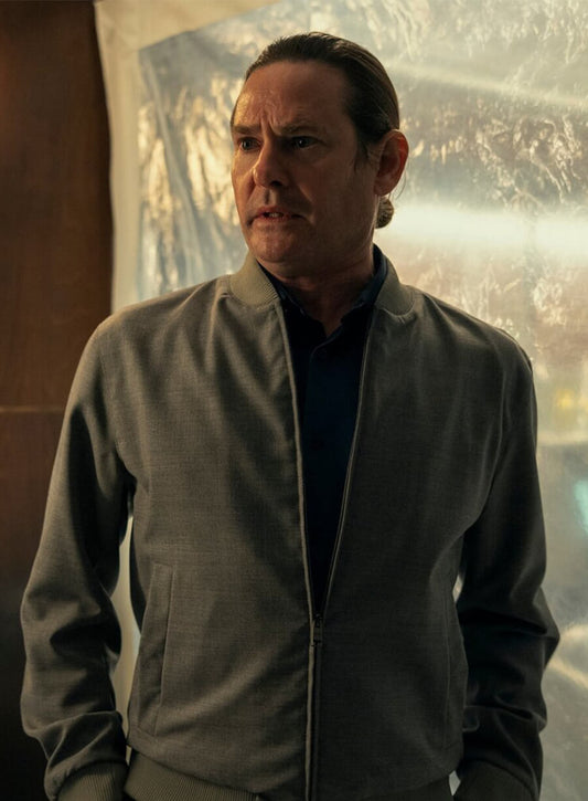 Harpoon Frederick Usher Inspired Grey Bomber Jacket - The Fall of the House of Usher Style