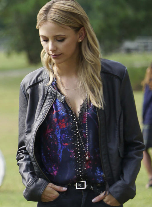 Harpoon Freya Mikaelson Inspired Black Leather Jacket - The Originals Style