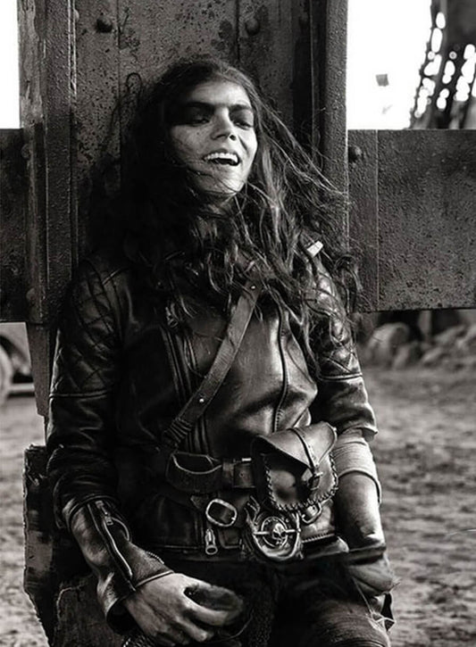 Harpoon Imperator Furiosa Inspired Black Leather Jacket - Furiosa A Mad Max Saga Style