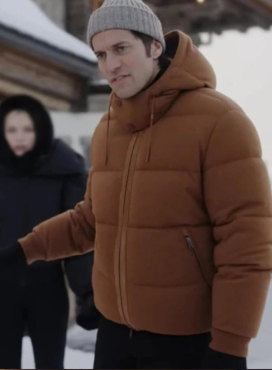 Harpoon Gabriel Inspired Brown Hooded Jacket - Emily in Paris S04 Style