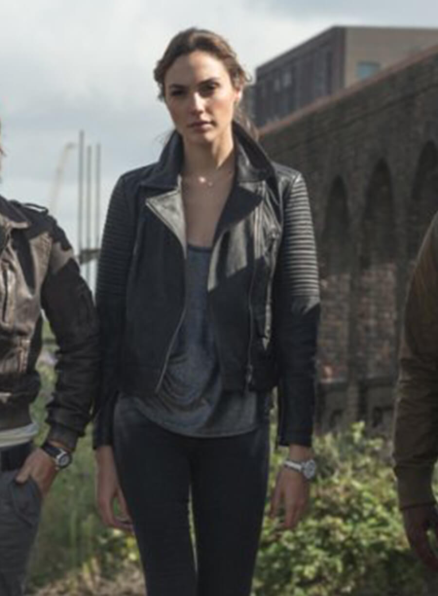 Harpoon Gisele Inspired Black Leather Jacket - Furious 6 Style
