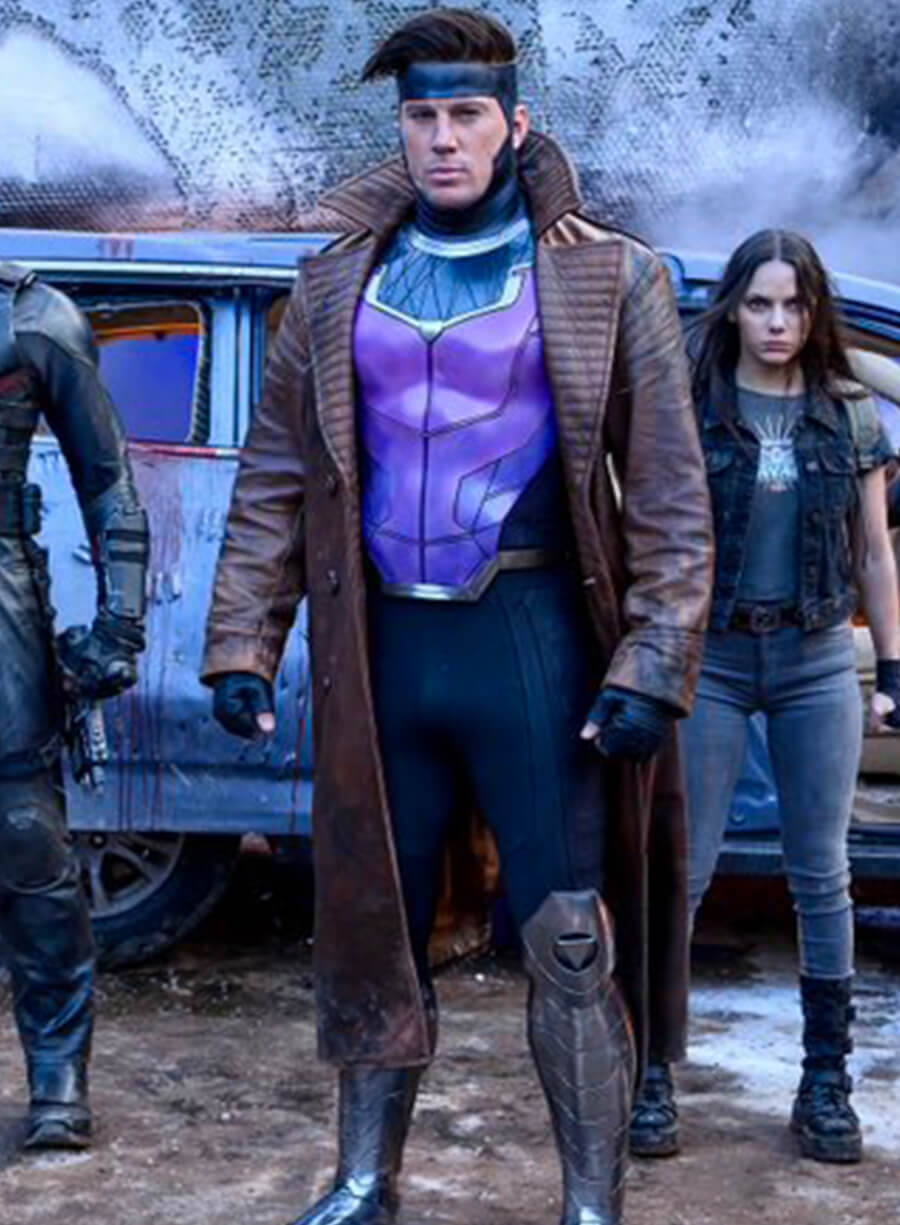 Harpoon Gambit Inspired Brown Genuine Leather Coat - Deadpool & Wolverine 2024 Style