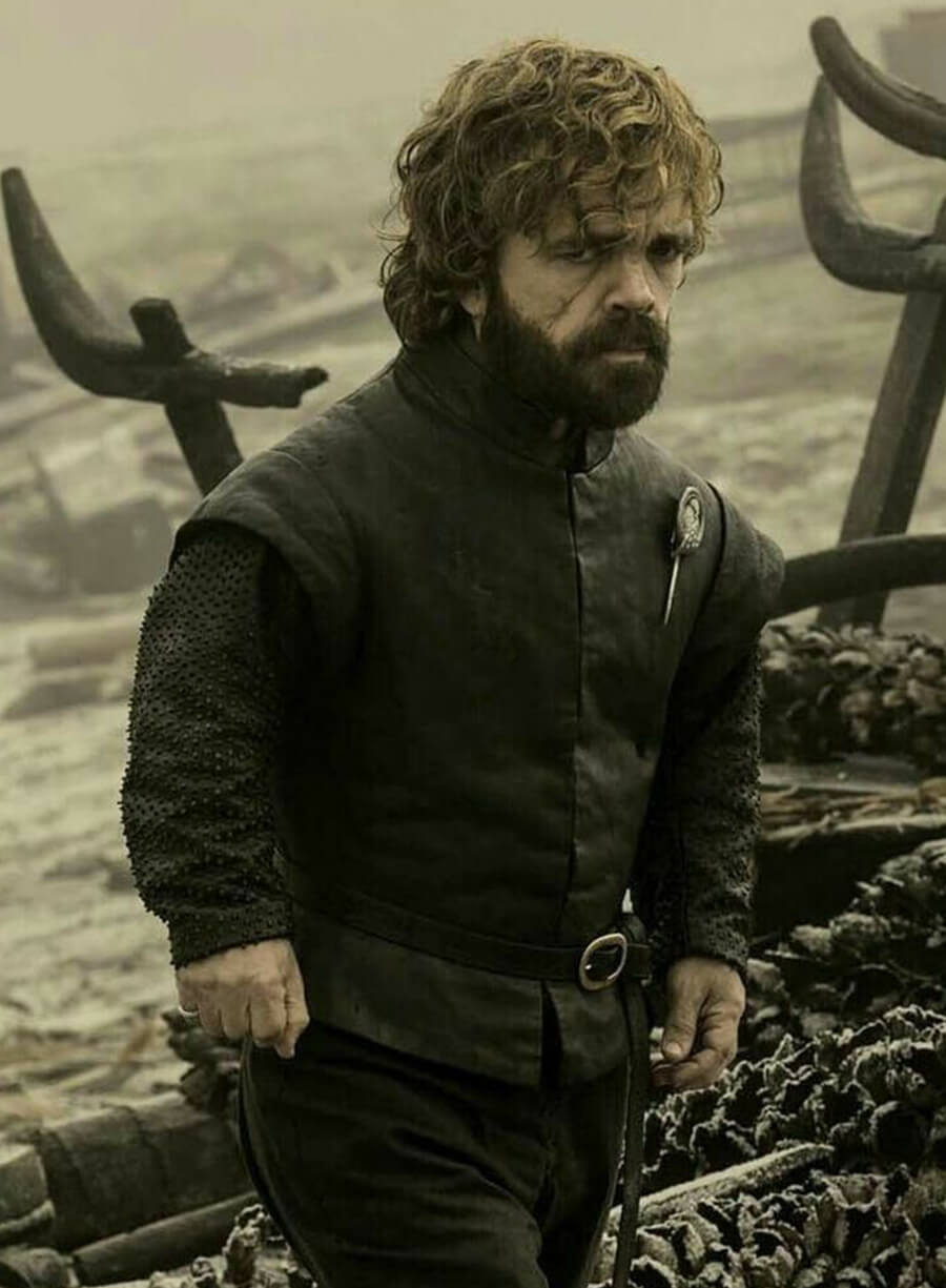 Harpoon Tyrion Lannister Inspired Black Real Leather Leather Jacket - Game Of Thrones Style