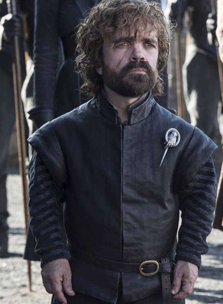 Harpoon Tyrion Lannister Inspired Black Real Leather Leather Jacket - Game Of Thrones Style