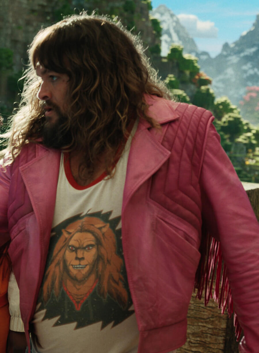 Harpoon Garett Garrison Inspired Pink Real Leather Leather Jacket - A Minecraft Movie 2025 Style