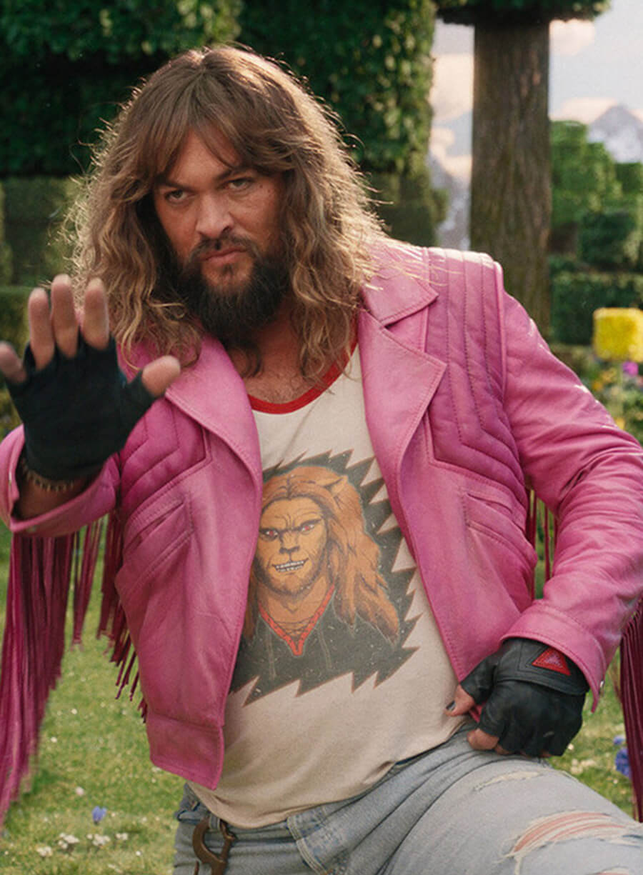 Harpoon Garett Garrison Inspired Pink Real Leather Leather Jacket - A Minecraft Movie 2025 Style