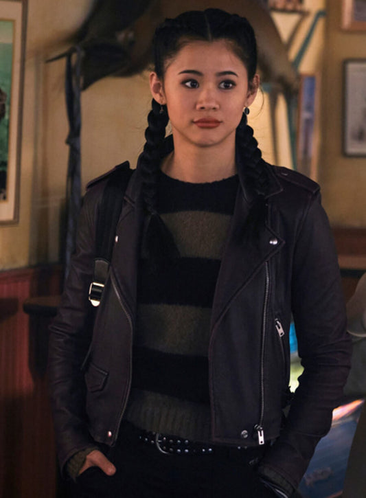 Harpoon George Fayne Inspired Black Leather Jacket - Nancy Drew Style