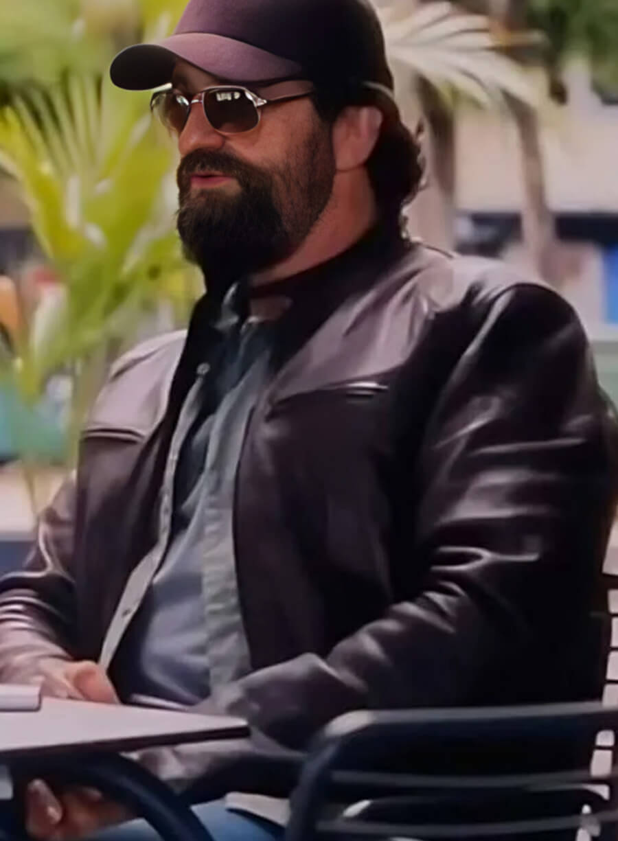 Harpoon Big Nick Inspired Black Leather Jacket - Den of Thieves 2 Style