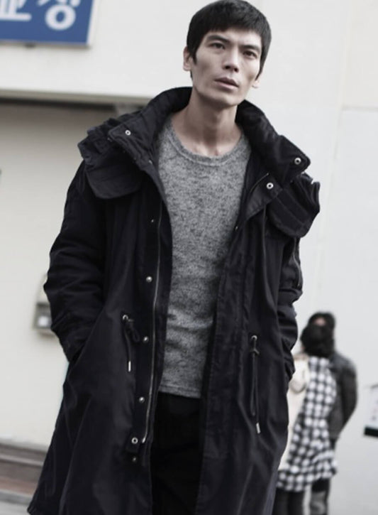 Harpoon Gi-beom Inspired Black Coat - Missing You Style