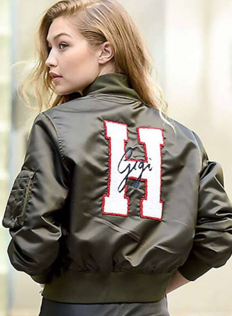Harpoon Gigi Hadid Inspired Green Bomber Jacket