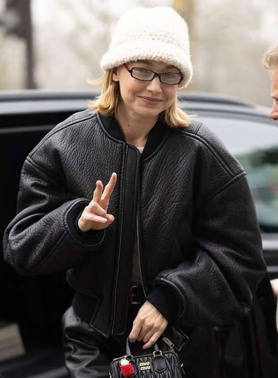 Harpoon Gigi Hadid Paris Fashion Week Inspired Black Bomber Jacket