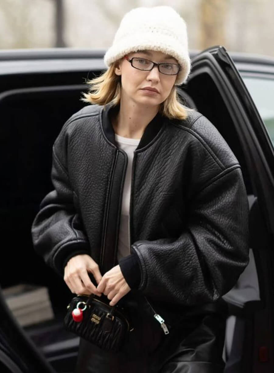 Harpoon Gigi Hadid Paris Fashion Week Inspired Black Bomber Jacket
