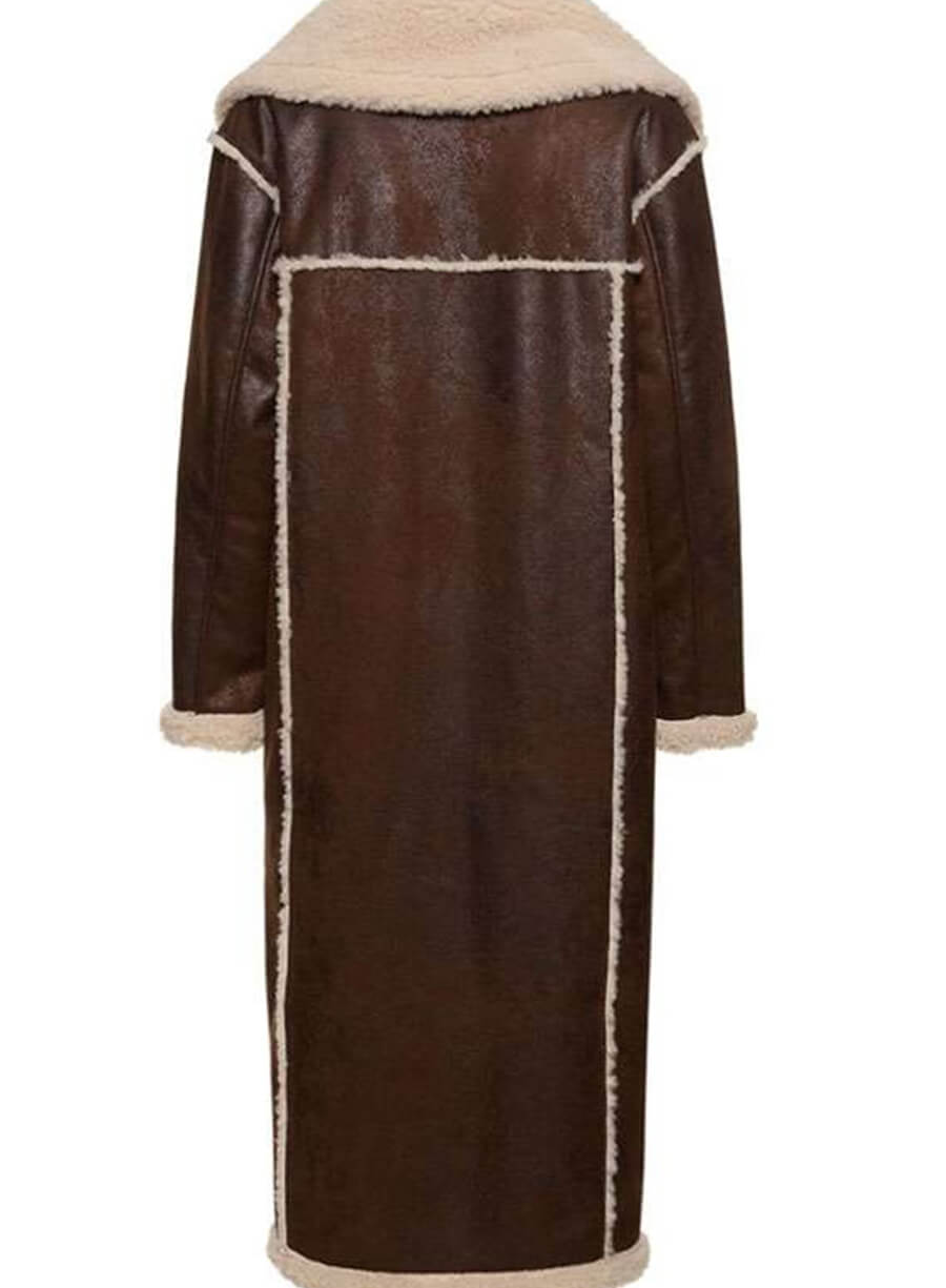 Harpoon Gigi Hadid Shearling Inspired Brown Coat