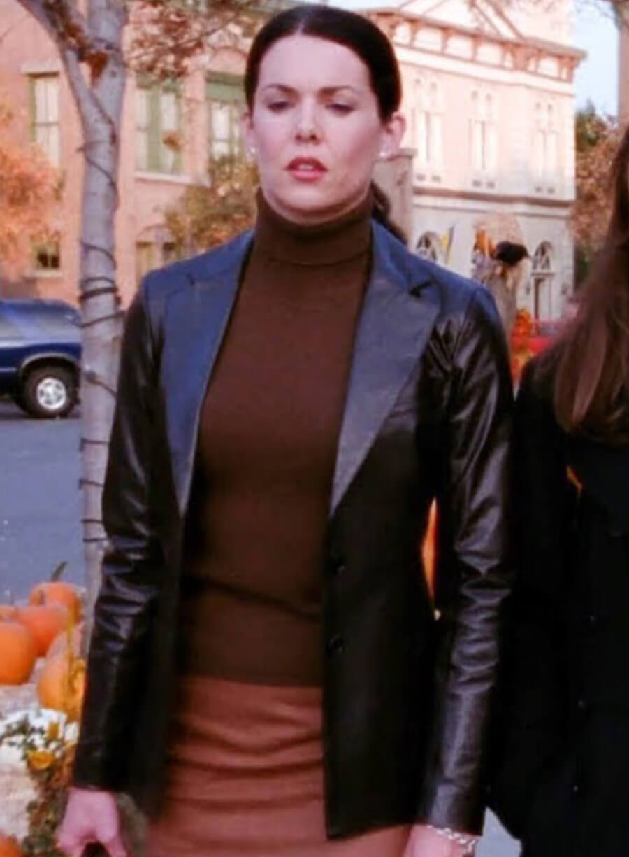 Harpoon Lorelai Gilmore Inspired Black Leather Jacket - Gilmore Girls Style