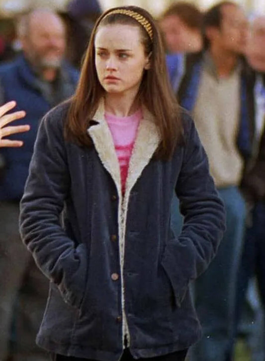 Harpoon Gilmore Girls Inspired Blue Leather Jacket