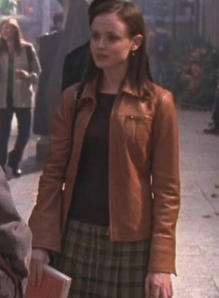 Harpoon Rory Gilmore Inspired Brown Leather Jacket - Gilmore Girls Style