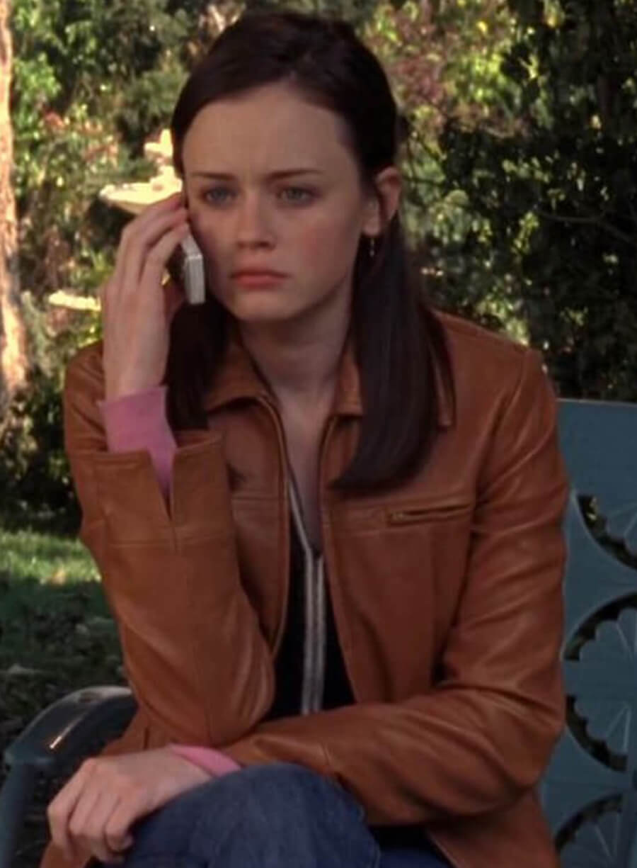 Harpoon Rory Gilmore Inspired Brown Leather Jacket - Gilmore Girls Style