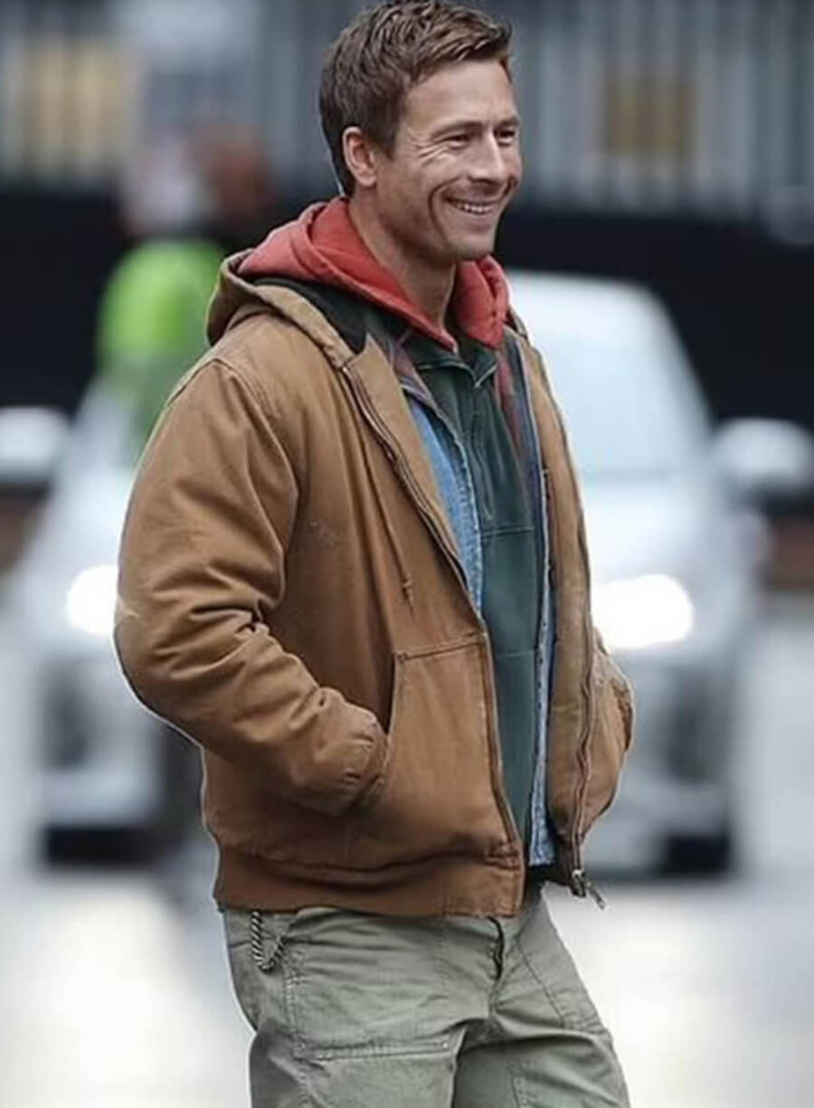 Harpoon Ben Richards Inspired Brown Hooded Jacket - The Running Man 2025 Style
