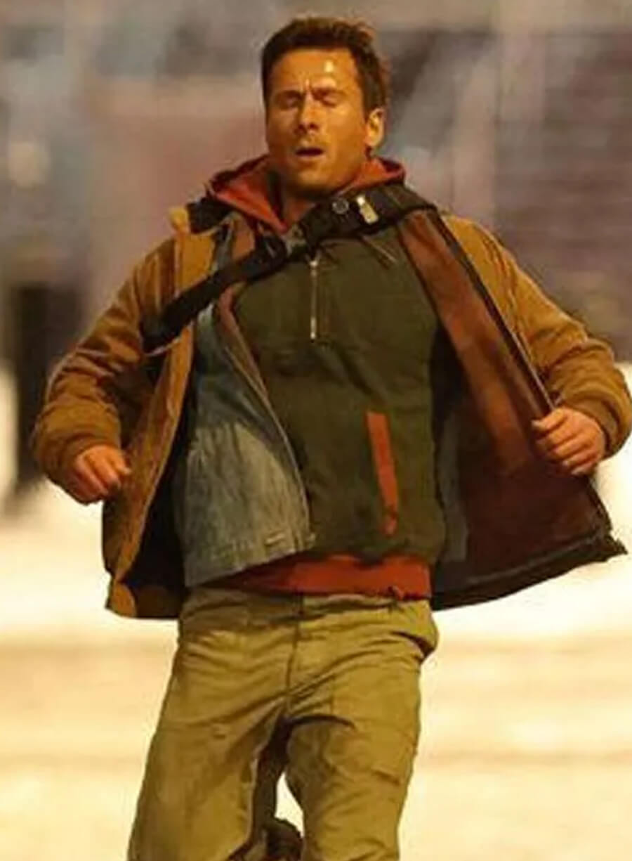 Harpoon Ben Richards Inspired Brown Hooded Jacket - The Running Man 2025 Style